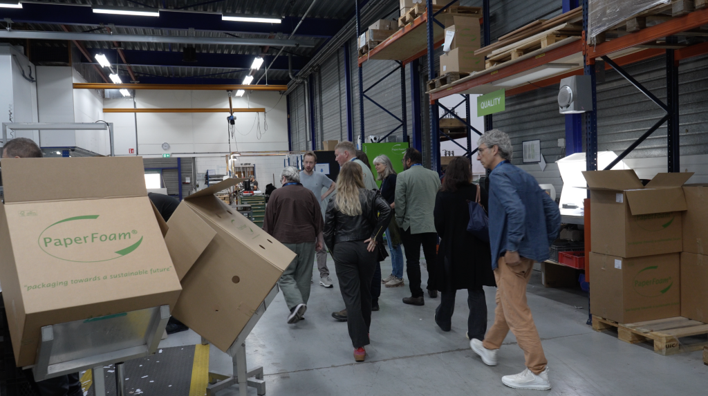 Partners from Rural BioReFarmeries visiting the PaperFoam facilities in the Netherlands